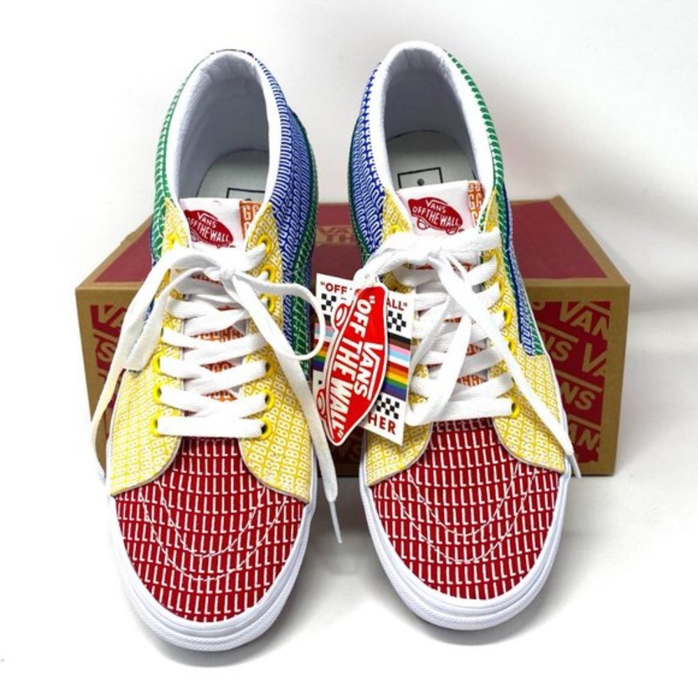 💖MEGA SALE💖VANS Womens Size Sk8-Mid Pride Lacing Multicolor Canvas VN0A3WM33WJ - Picture 6 of 12